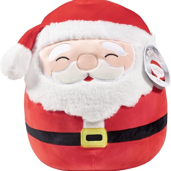 🎄NWT SQUISHMALLOW 12” SANTA CLAUS OFFICIAL KELLYTOY PLUSH - Picture 1 of 16